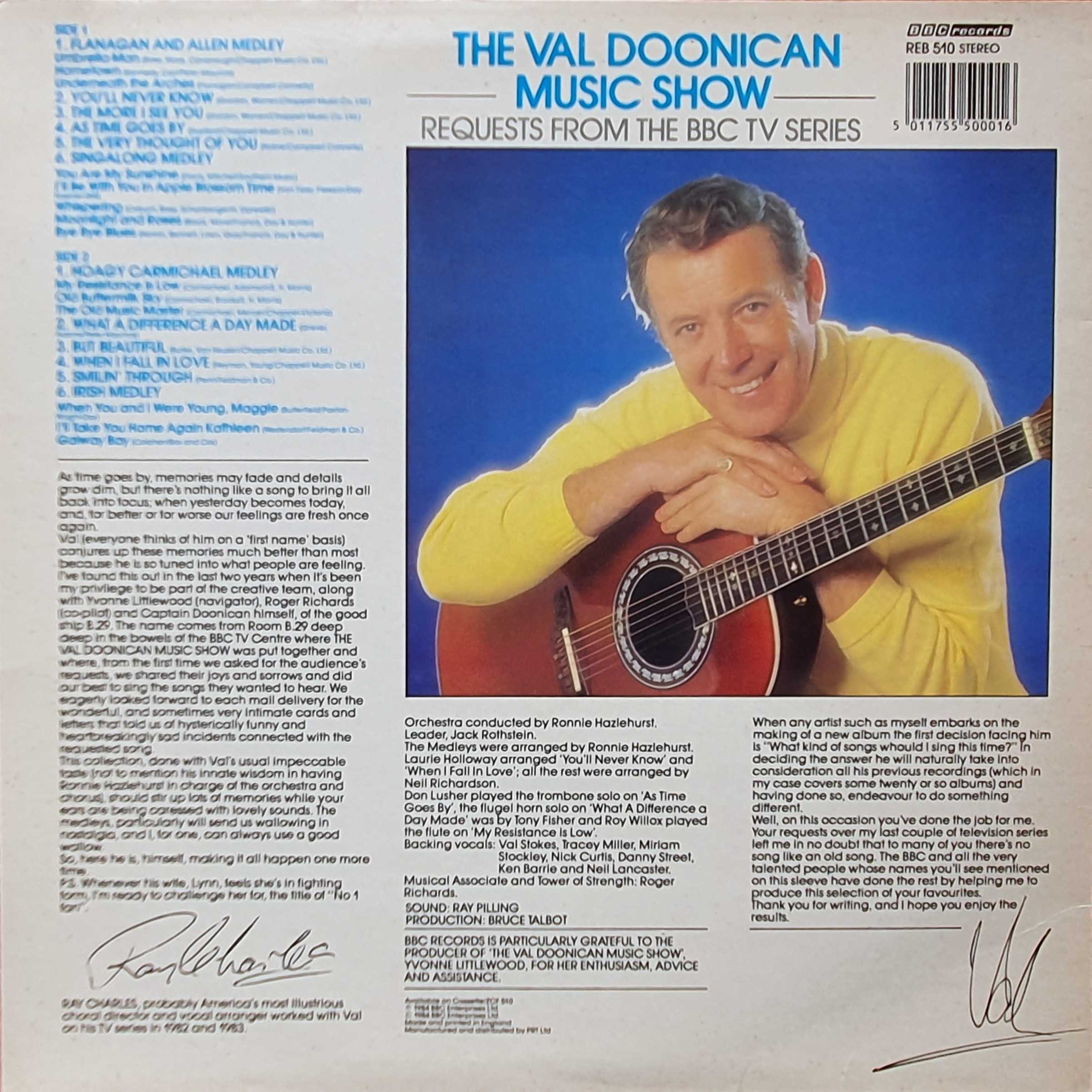 Picture of REB 510 The Val Doonican music show by artist Various from the BBC records and Tapes library